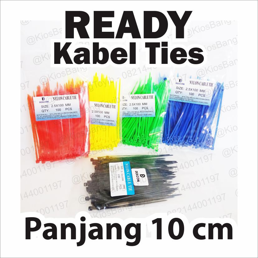 Kabel Ties Warna/ Kabel Tis Warna 10cm 15cm 20cm 25cm 30cm/ Cable Tie 2.5x100mm 2.5x150mm 3.6