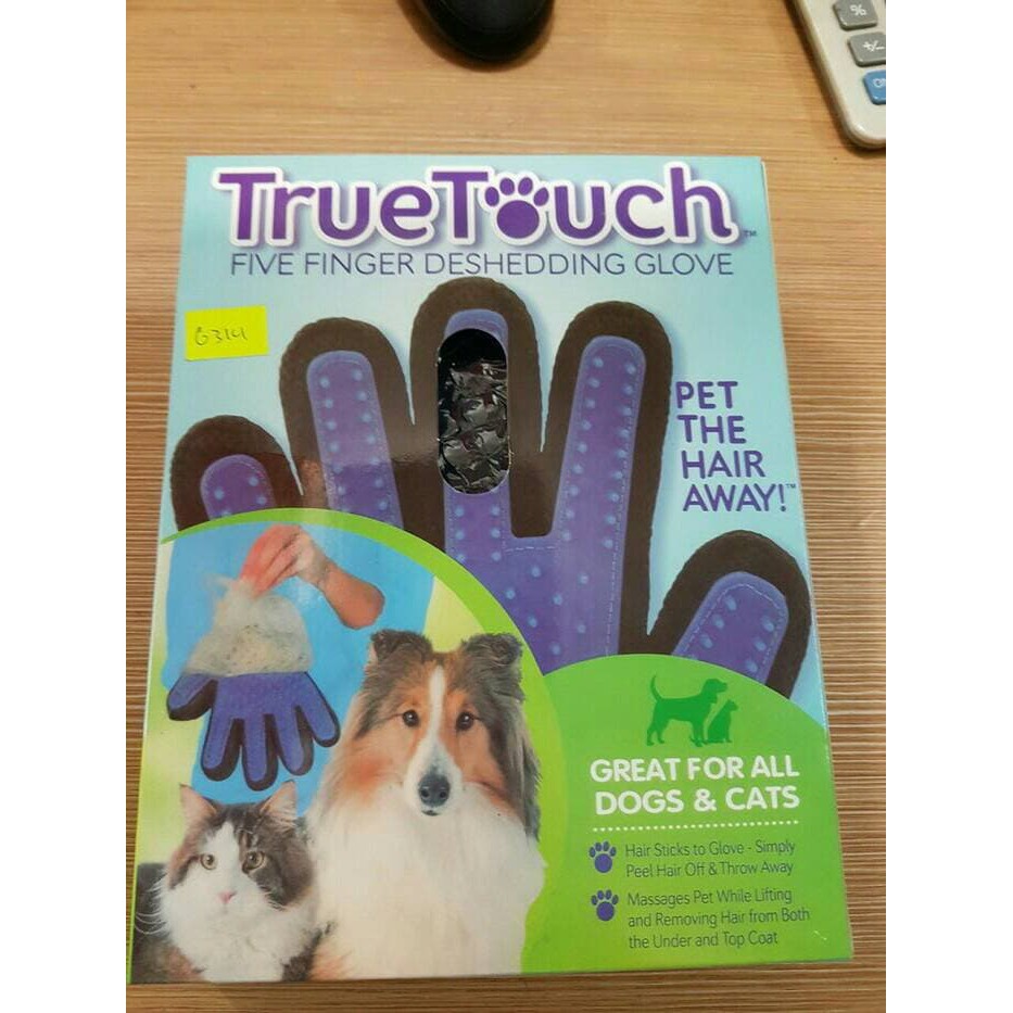 True Touch Sarung Tangan Pijat Grooming Bulu Anjing Kucing