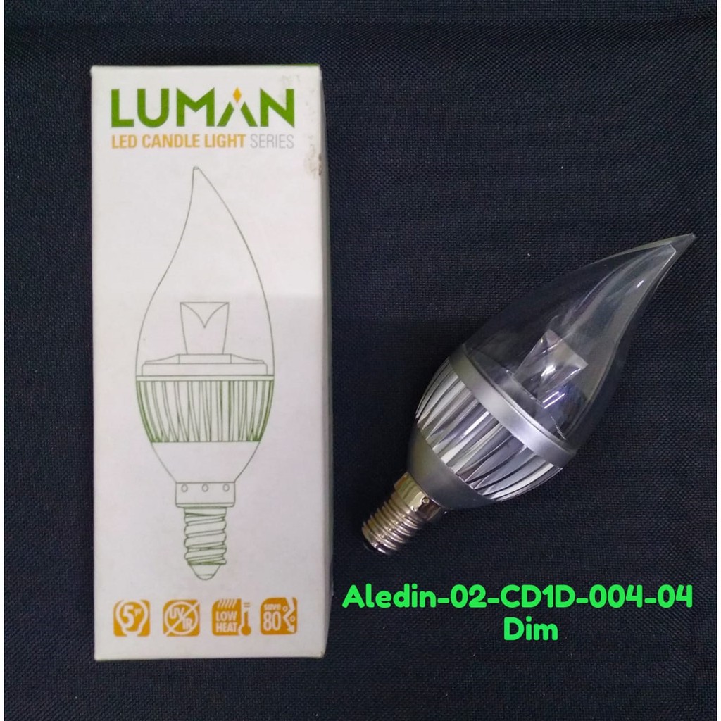 Lampu LED Candle 4W Dimm - ALEDIN Candle Light 4W Dimmable / Super Warm White 2700K / E14