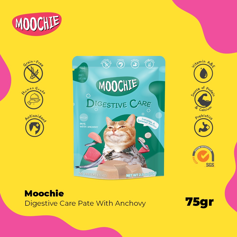 Jual Moochie Digestive Care Cat 70gr Pouch Makanan Kucing Basah Import ...