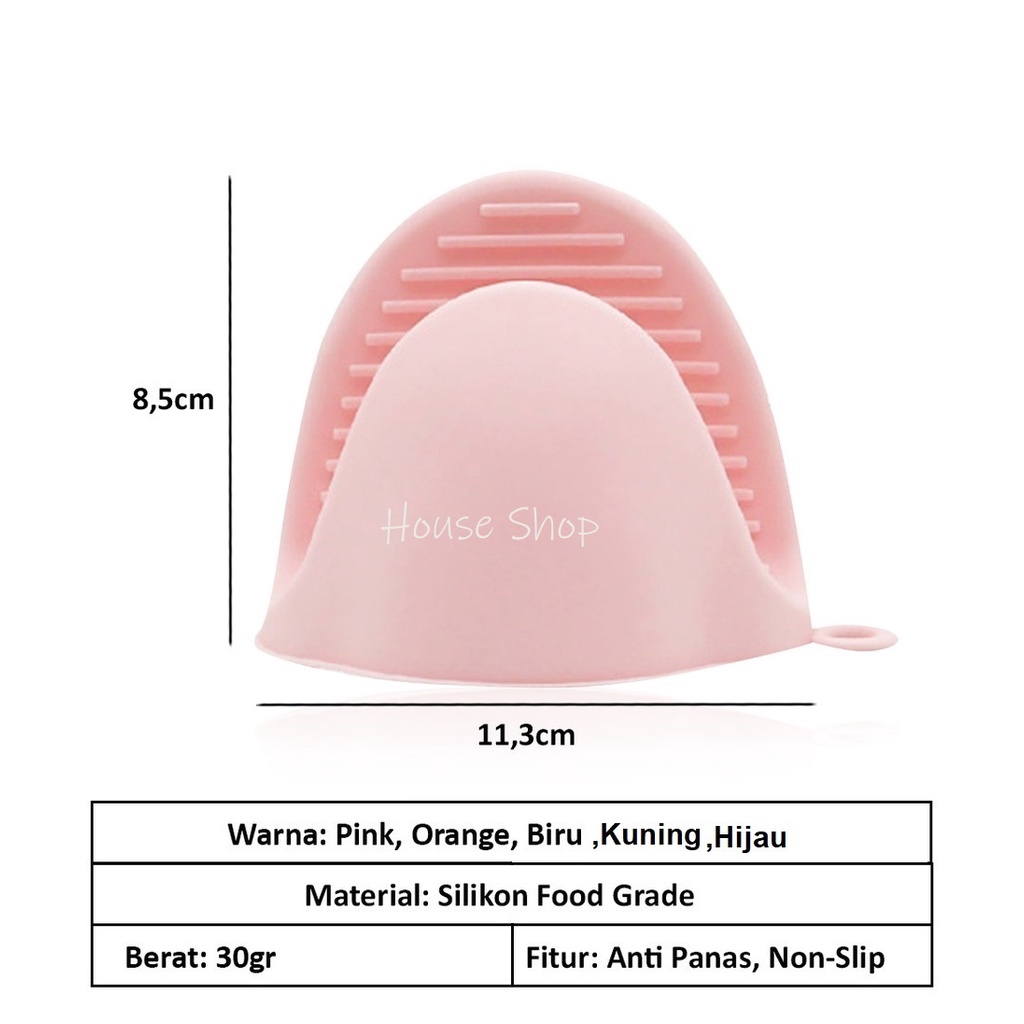 HS-0121 Pegangan Penjepit Silikon Anti Panas - Sarung Pelindung Silikon Anti Panas