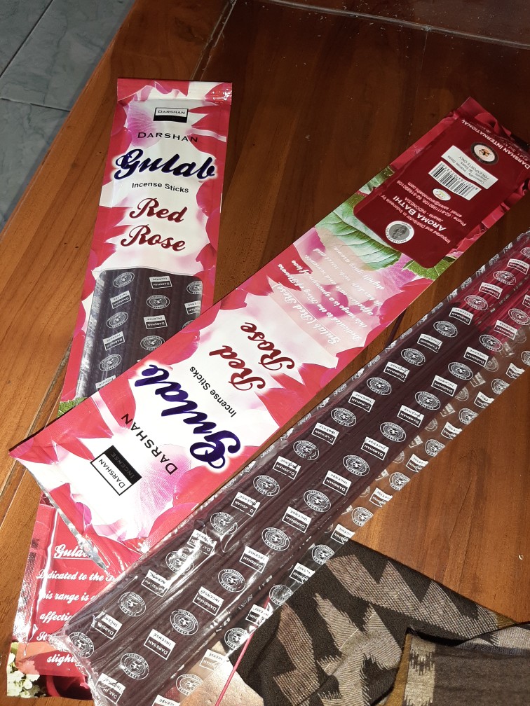 Dupa Hio Red Rose Pounch Isi 50 Batang By Darshan Life India