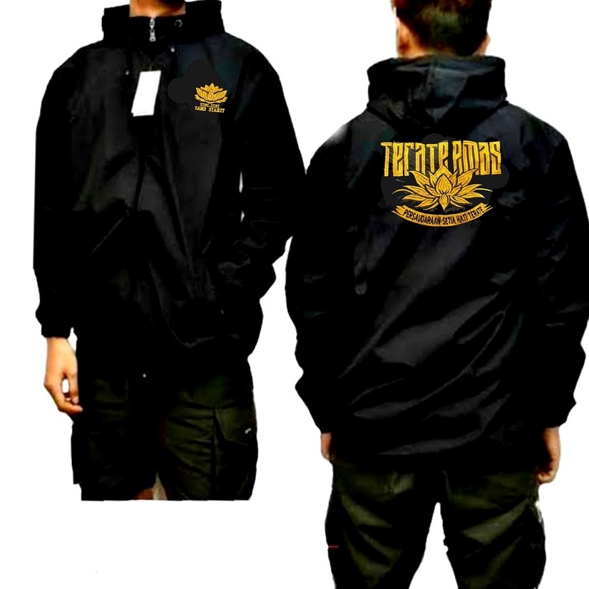 JAKET PSHT PARASIT PARASUT SATU ABAD TERATE EMAS BORDIR DISTRO KEREN MURAH SIMPEL PSHT SH TERATE