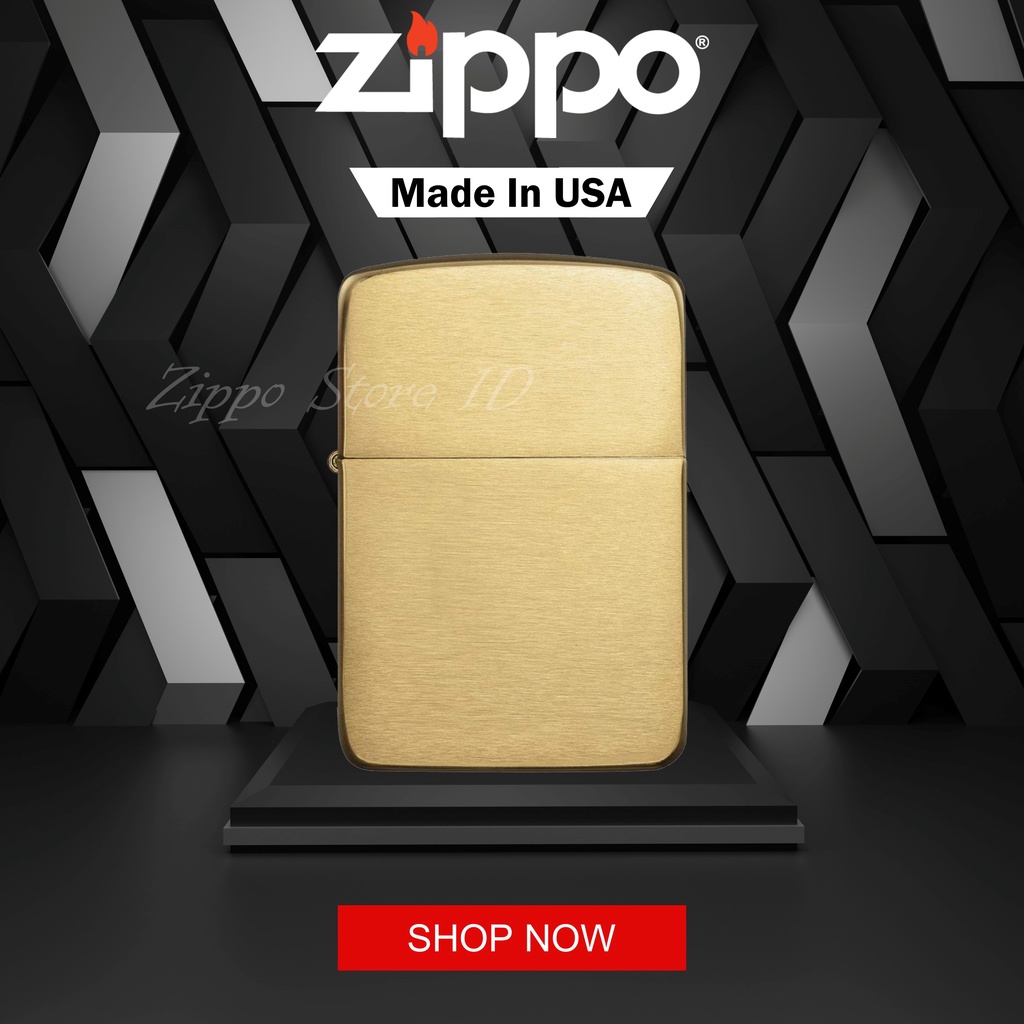 Zippo Brushed Brass 1941 Replica 1941B Original Made In USA