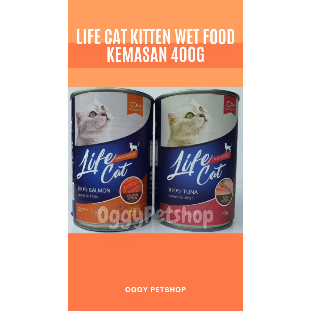 LIFE CAT KITTEN Wet Food Kaleng 400gr Makanan Anak Kucing Lifecat