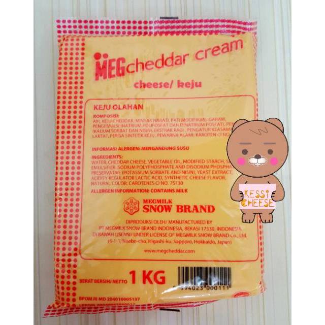 

Bakaranandia - Meg Cheddar Cream Cheese 1Kg & 2Kg - Lezat Untuk Masakan & Kue