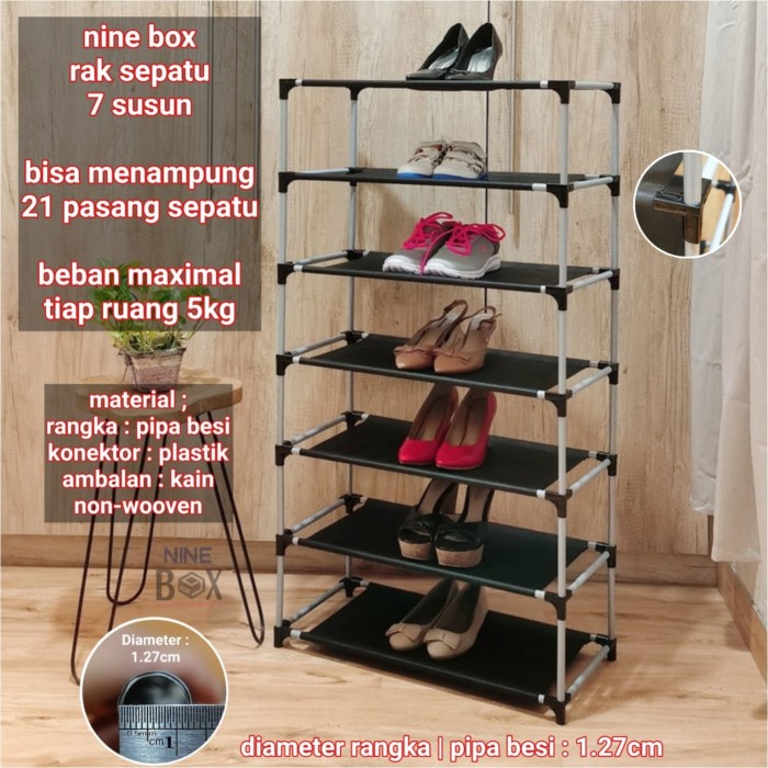 Rak Sepatu tertutup Lipat Transparan besar plastik SHOE RACK COD C4V4 karakter anti debu portable su