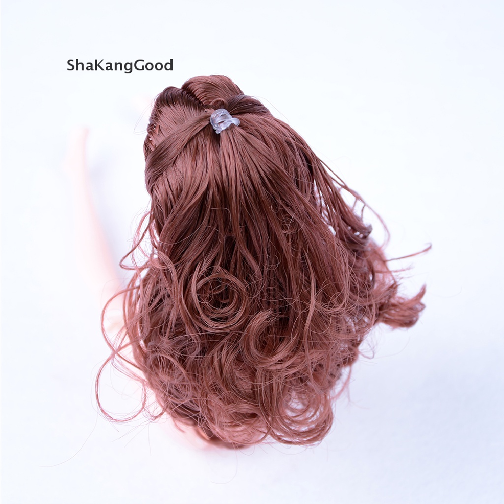 Skid Kepala Boneka Barbie BJD 1 / 6 Dengan Rambut DIY