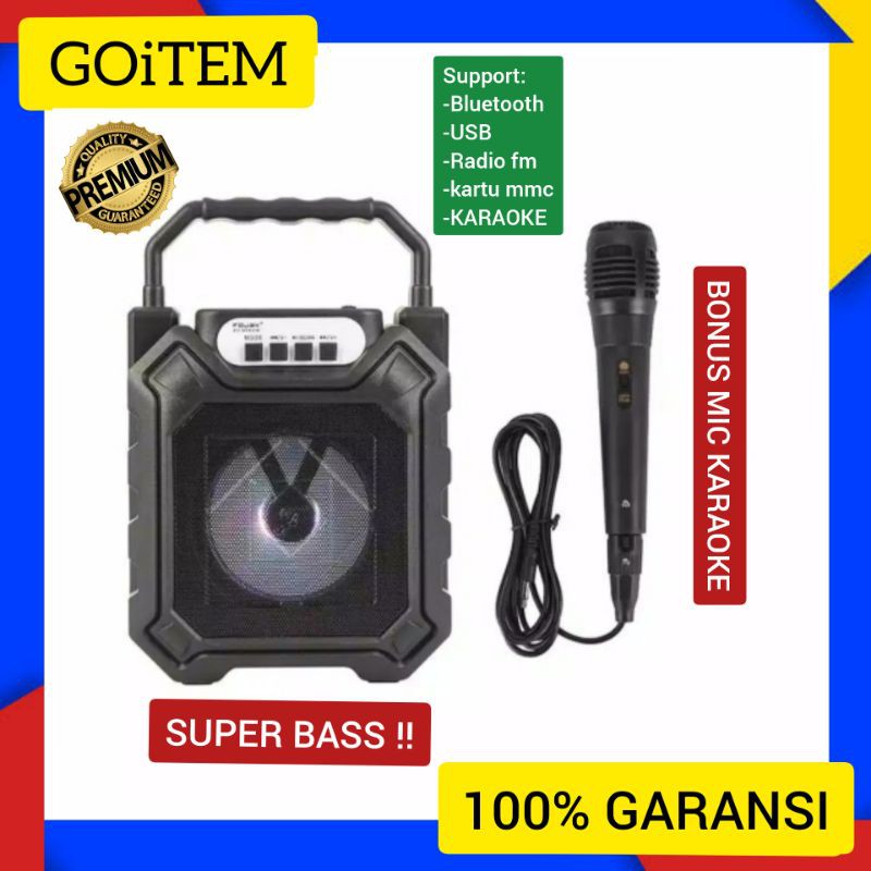 Speaker bluetooth karaoke + mic 668 speaker karaoke speaker bluetooth portable