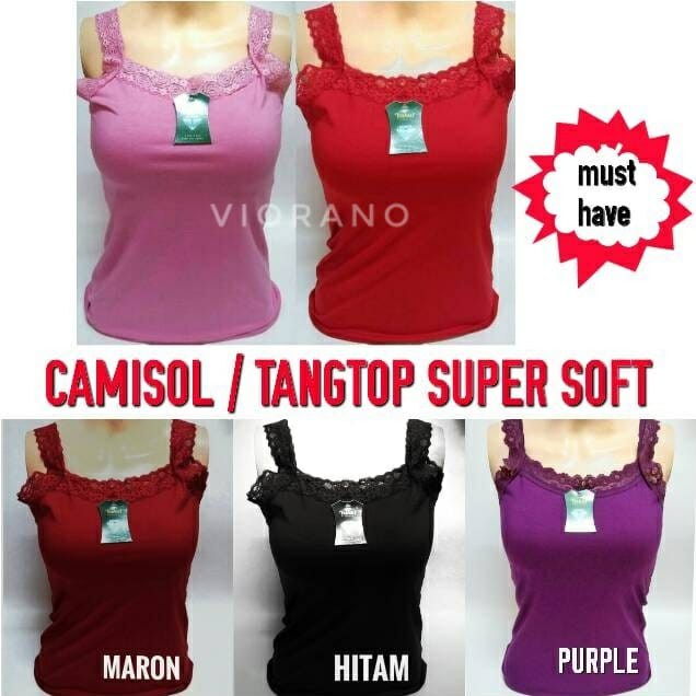 Termurah Tanktop Renda Wanita Harga Murah All Size Tengtop Cewek Camisol Tali Renda Tentop Dalaman