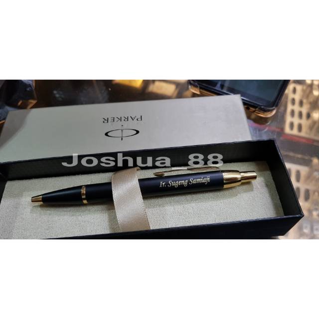 

Pulpen Original Parker IM Black Gold Bisa Ukir Nama Logo Sendiri