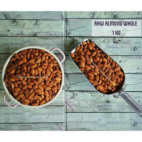 

Big Sale Raw Almond Whole / Almond Mentah Kupas Utuh dengan Kulit Ari 1 KG Big Sale