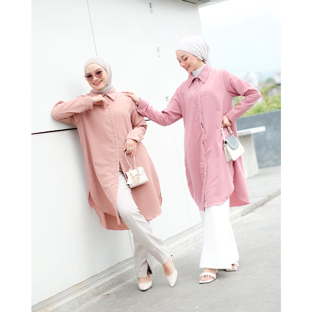 AFIFAH SHIRT TUNIC / TUNIK WANITA / ATASAN KERJA (BISA COD)