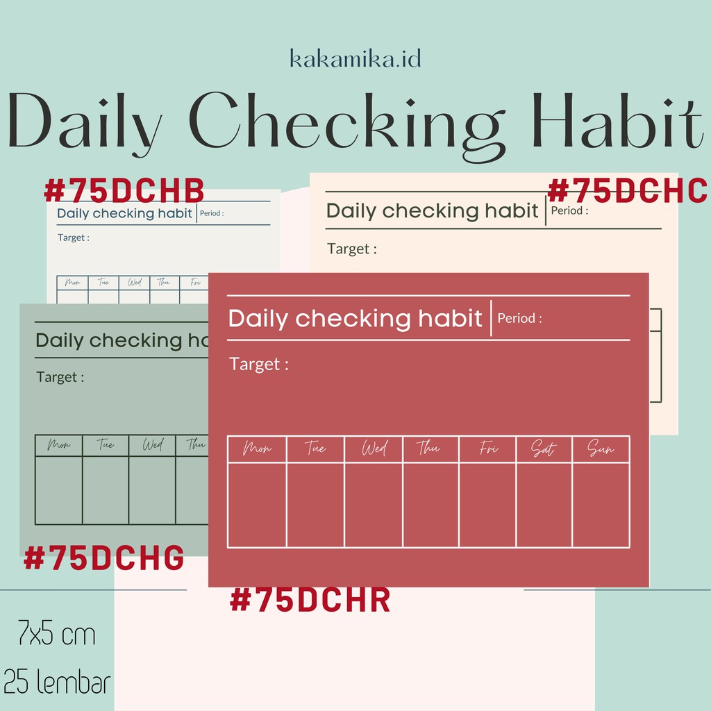 

Memo Pad / Note Pad Aesthetic - Daily Checking Habit ( bisa COD )