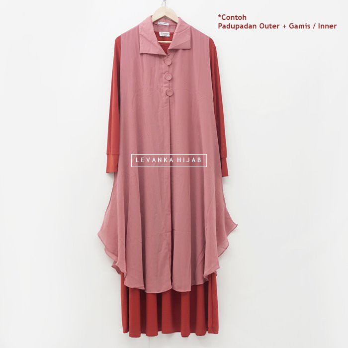 Basic Dress - Baju Gamis Polos Premium atau Inner gamis lengan panjang bahan Jersey