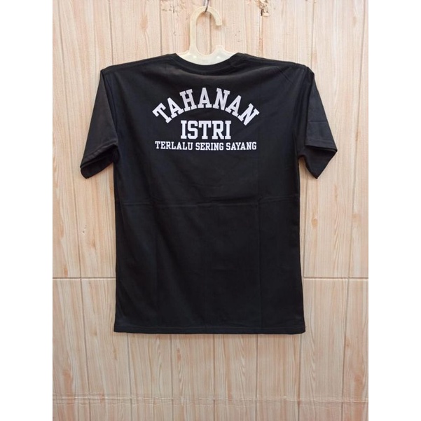 KAOS DISTRO PRIA TAHANAN ISTRI HITAM MURAH