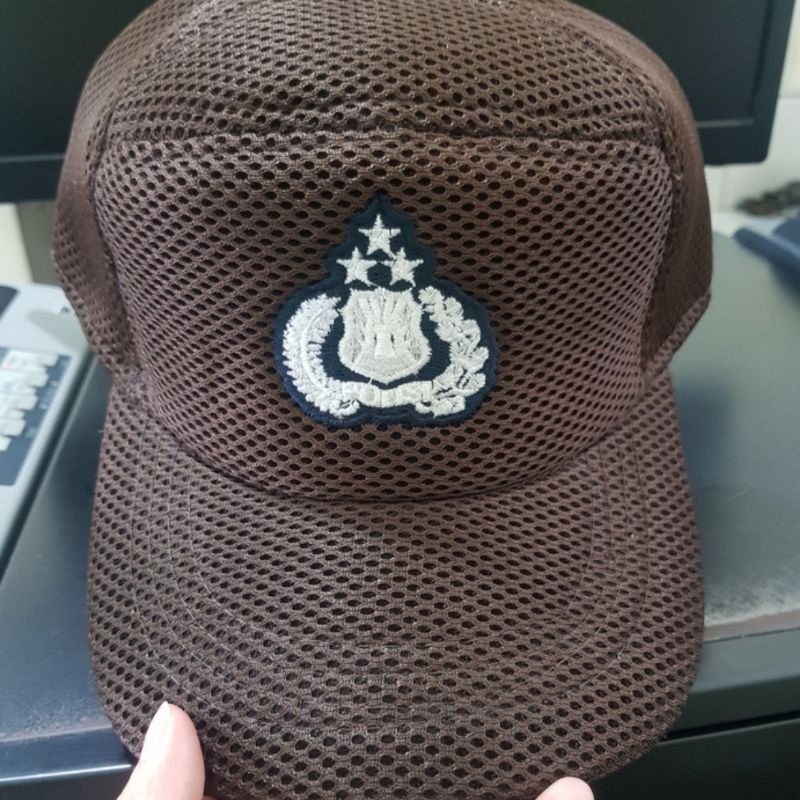 Topi Jaring polisi BINTARA COKLAT | Topi BINTARA COKLAT|Topi pria | Topi Polisi | Topi Bintara polri