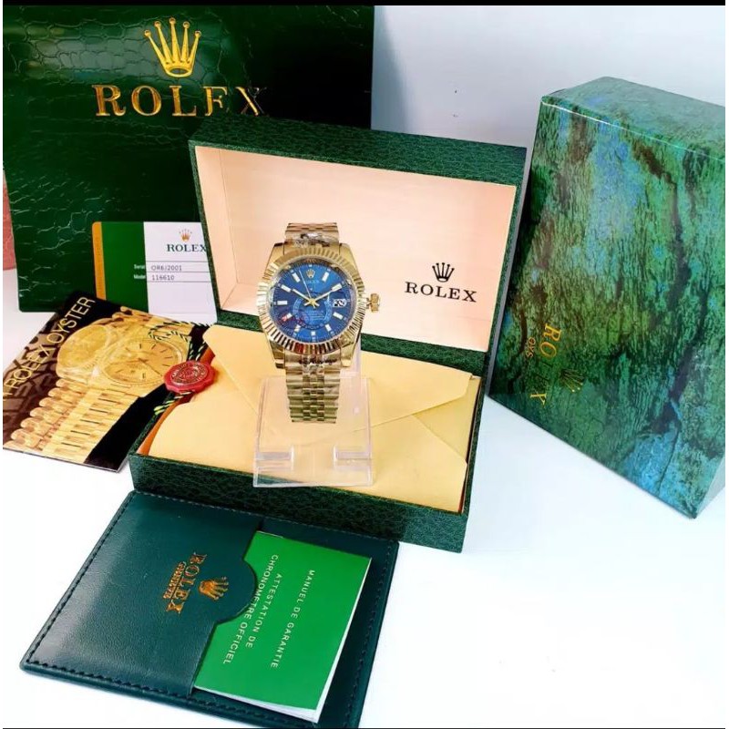 Jam Tangan Pria Rolex Full Stainless /Jam Model Original Paket Free Box - Paper Bag - Kartu Garansi