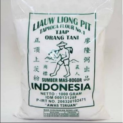 Sagu Tani Liauw Liong Pit 1 Kg Tjap Orang Tani Tepung Tapioka