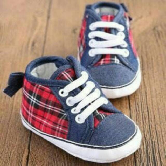 PreWalker Shoes - Guess Blue Red Square