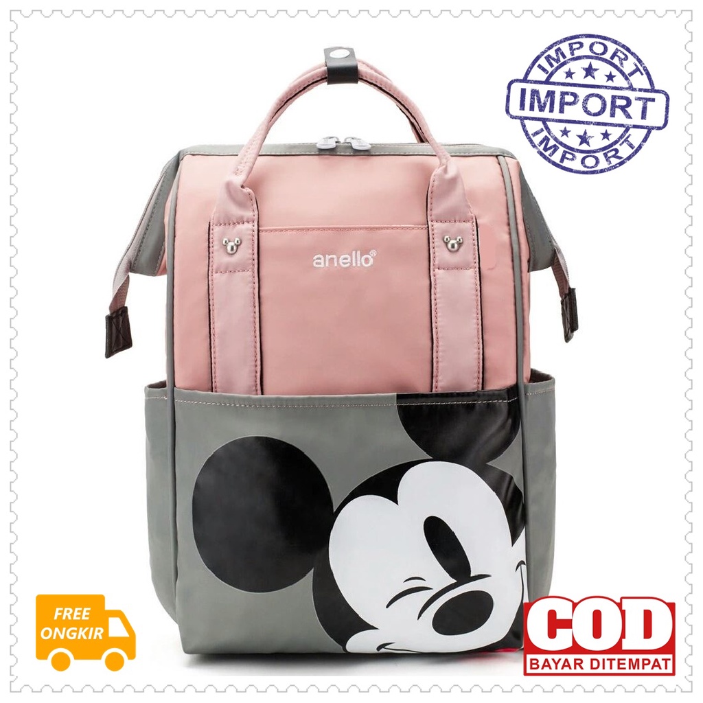 TAS RANSEL WANITA VB3188 IMPORT BACKPACK MICKEY GENDONG TAS BAYI TAS TRAVEL TAS KULIAH TAS KERJA FAS