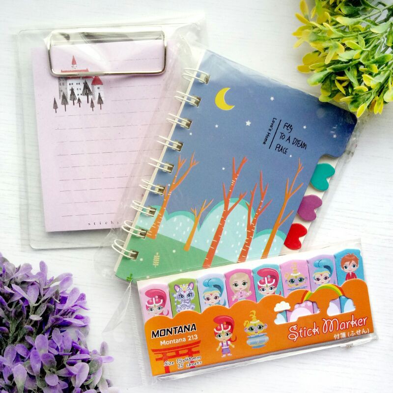 

Agenda Mini Sticky Note Memo dengan Holder