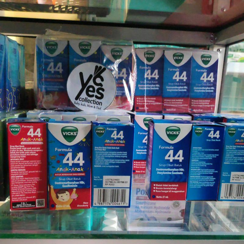 Vicks Formula 44 Anak Dewasa 27ml Sirup Obat Batuk Berdahak kering viks Stroberi bersin alergi