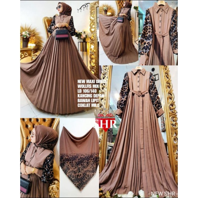 NEW DRESS TANGAN LEOPARD SHR ORI