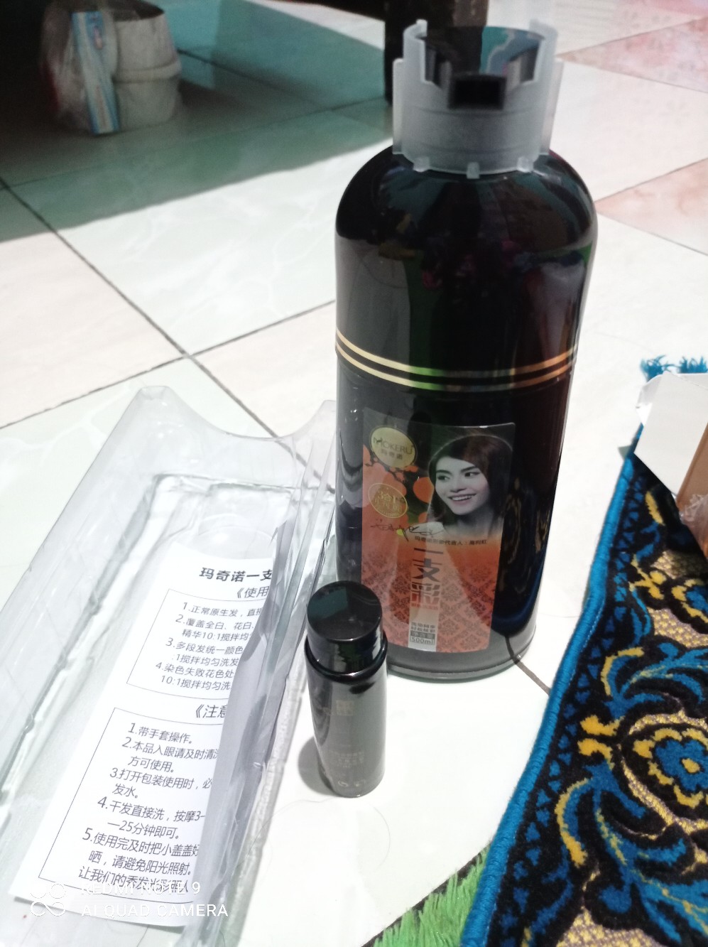 MOKERU Shampoo Semir Herbal Shampo Warna Cat  Rambut  