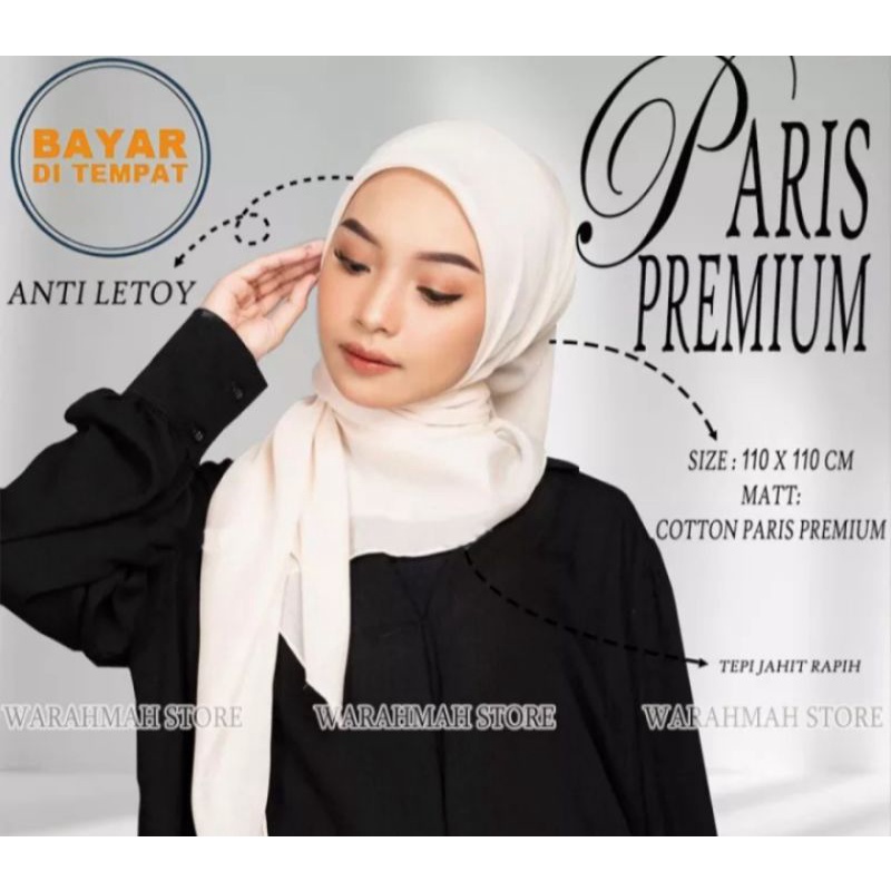 Hijab Segiempat Paris Jambul Tassel Jilbab Anti Baday Kerudung Anti Mleyot Terbaru Warna terlengkap