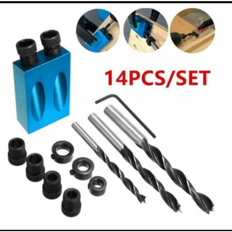 PELUBANG SEKRUP SAMBUNGAN 14PCS - PENYAMBUNG KAYU - 14PCS POCKET HOLE