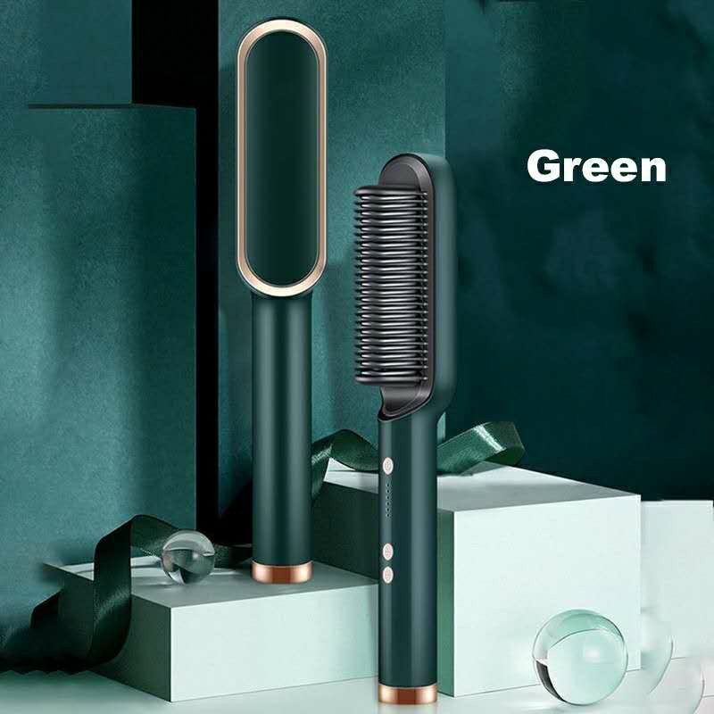 Catok Sisir Pelurus Rambut Hair Straightener Curler 2 In 1 Catokan Sisir Listrik