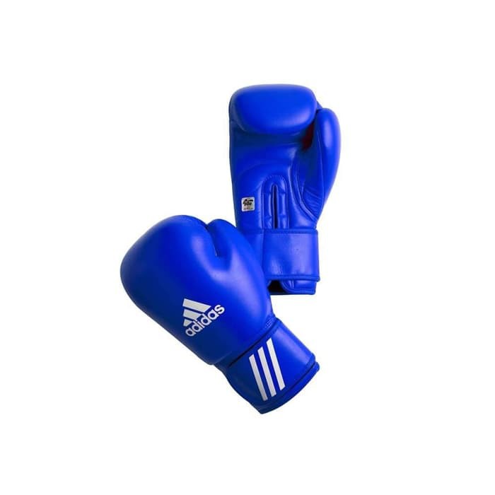 Adidas AIBA Boxing Glove -Blue white - - sepuluh oz