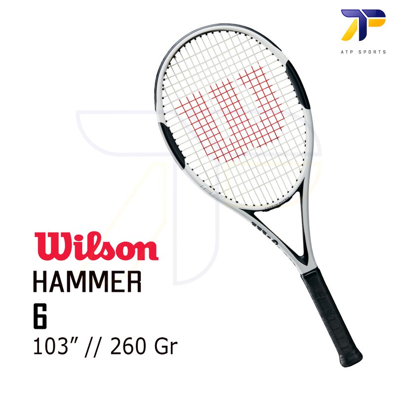 Raket Tenis Tennis Wilson H6 HAMMER 6 Carbon Matrix 103 260 G Gram