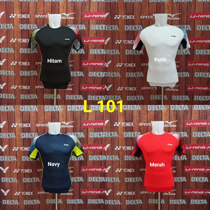 LI-NING 101 BAJU KAOS JERSEY PAKAIAN OLAHRAGA BADMINTON BULUTANGKIS IMPORT