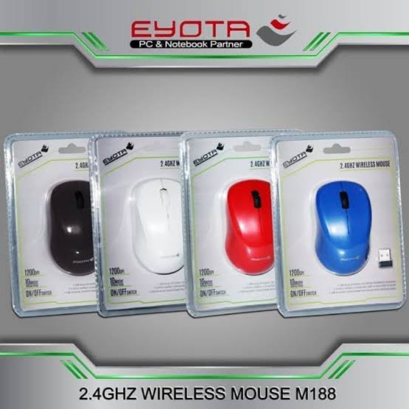 Mouse wireless 2.4Ghz Eyota M188 Mouse wireless murah