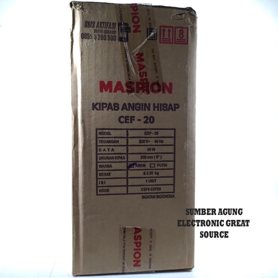 Maspion Exhaust Fan Plafon CEF20 20 8inch 20mm Kipas Angin Hisap Berku