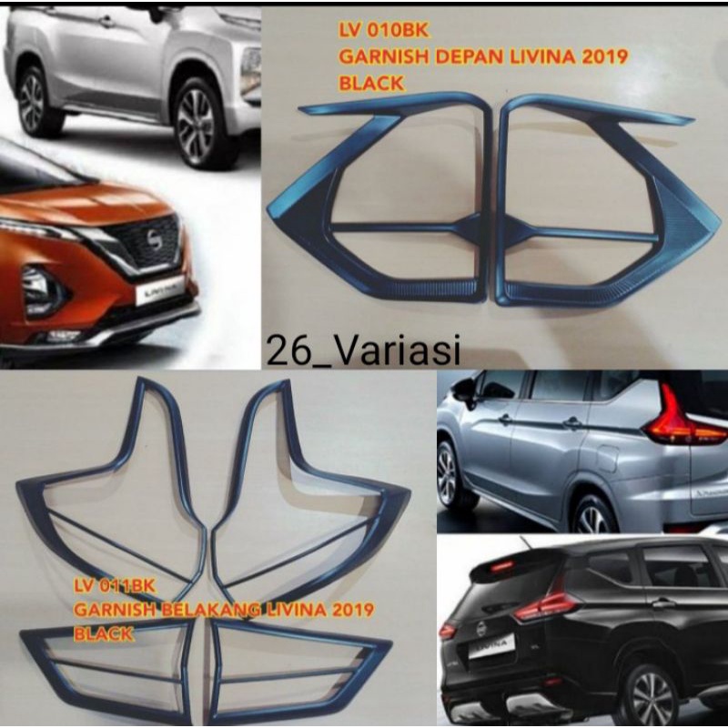 All New Livina 2019 List Garnis List Lampu Depan Belakang Hitam Doff Livina New