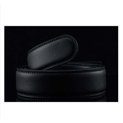 [PRIA] -  Rhodey Sabuk/ Tali Ikat Pinggang Kulit Luxury dengan Automatic Buckle - Black