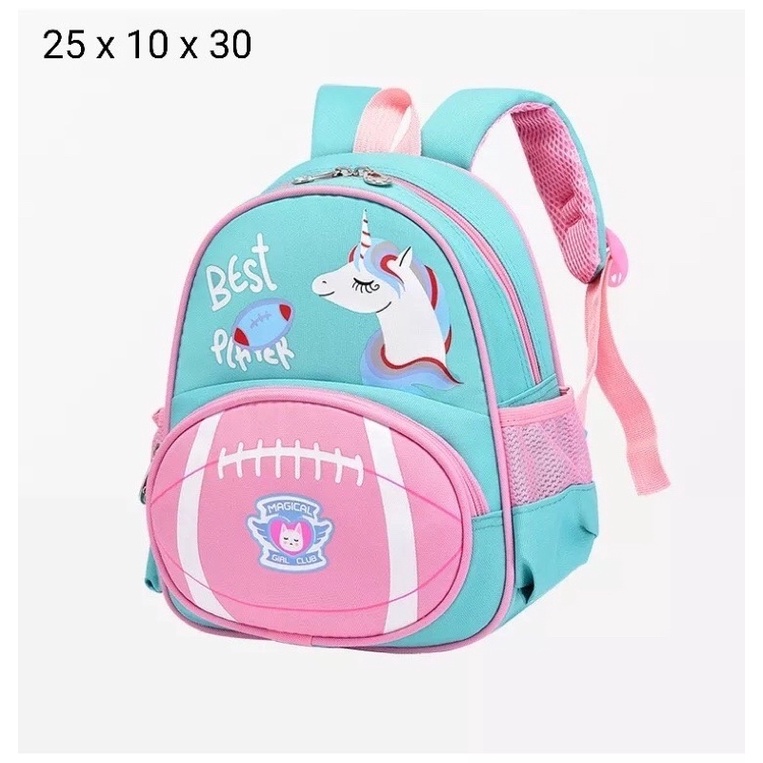 Ransel anak wanita baseball unicorn best player backpack anak tas sekolah aak tk sd pud unicorn baseball