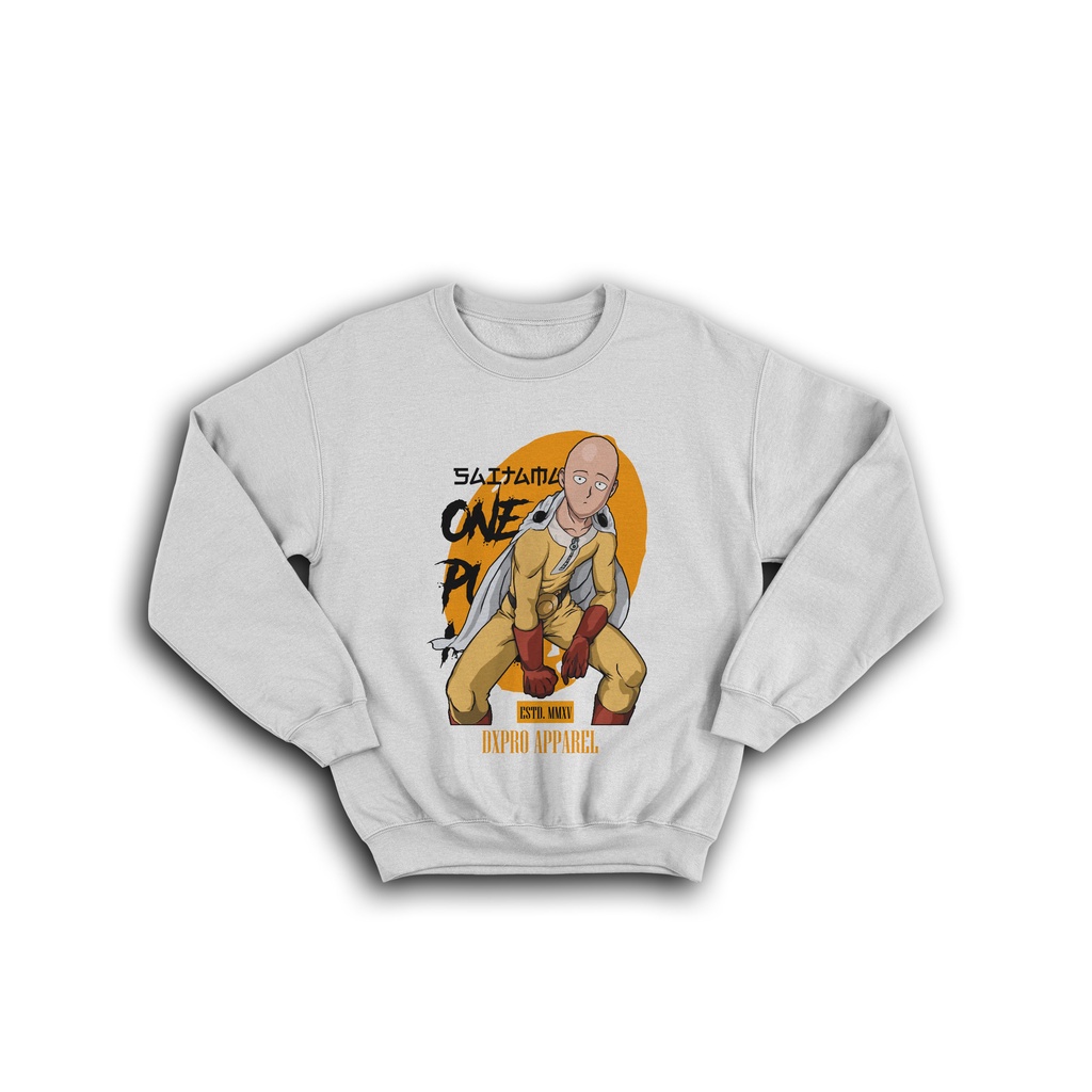 SWEATER CREWNECK ANIME SAITAMA MUSCLE ONE PUNCH MAN