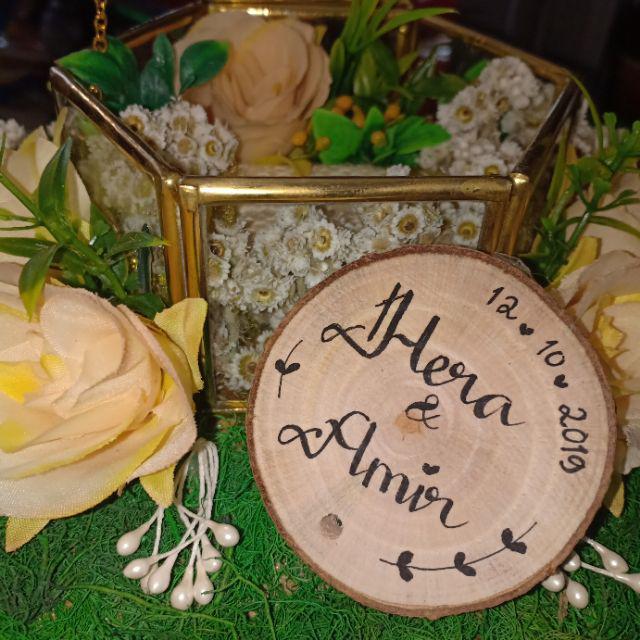Tempat Cincin Rustic Model O Untuk Seserahan Pernikahan, Lamaran Atau Tunangan