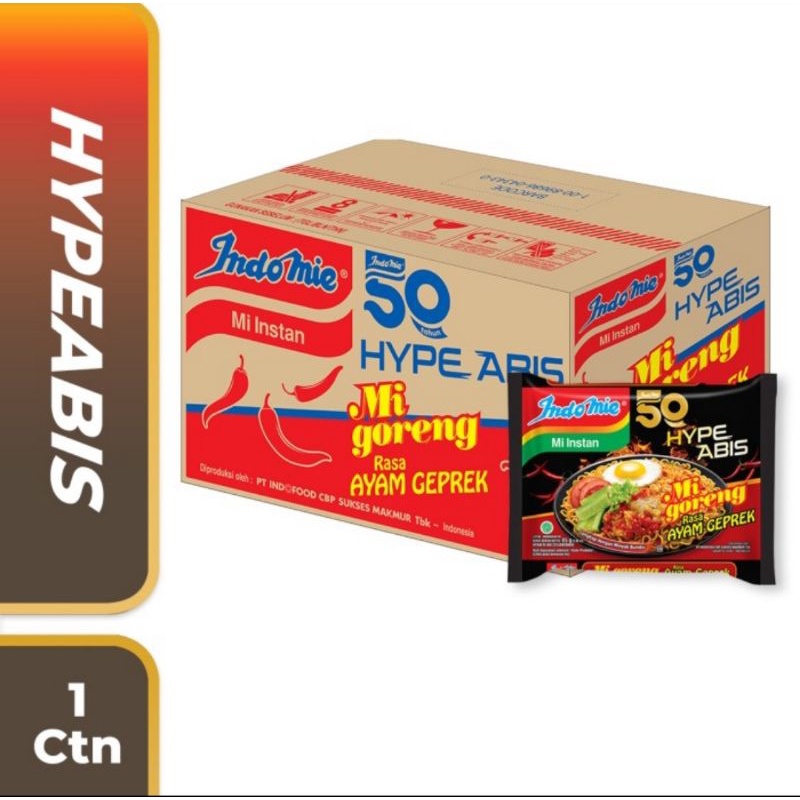 

1 Dus isi 40pcs-indomie hypeAbis Ayam Geprek