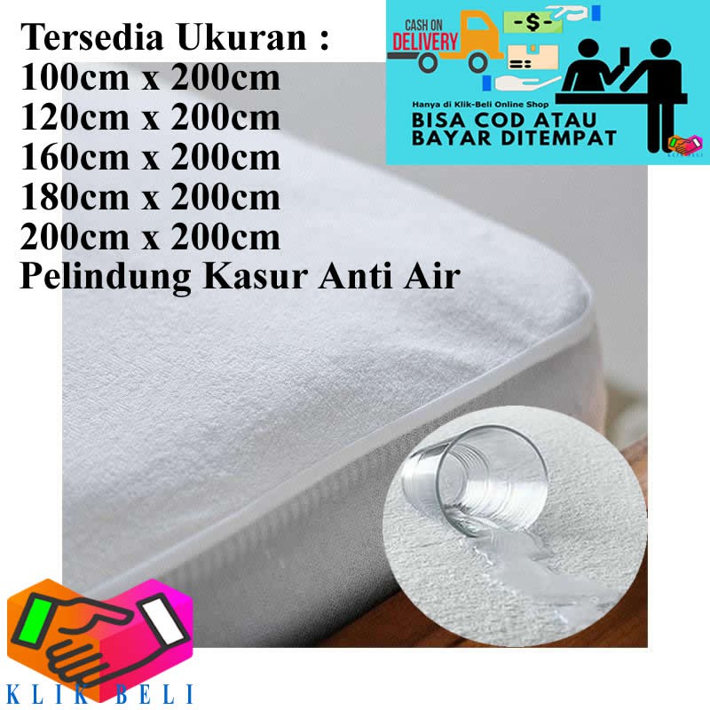 WATERPROOF Matras Protector / Mattress Protector / Pelindung Kasur Anti Air 100/120/160/180/200x200