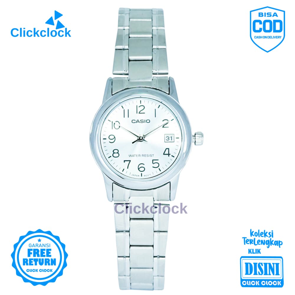 Jam Tangan Analog Wanita Formal Stainless bestquality Casio LTP-V002D-1BUDF Fashion Murah