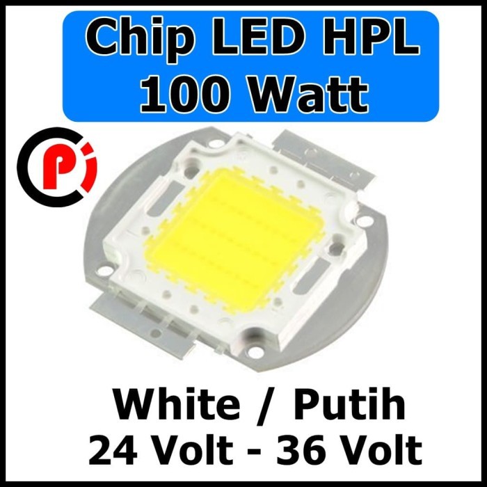 White Chip HPL High Power LED Emiter Lampu Sorot 100 Watt 28 - 36 Volt