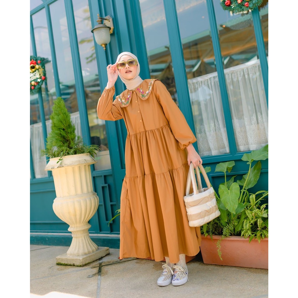 DIORA DRESS BROWN BY HAIDEE ORLIN