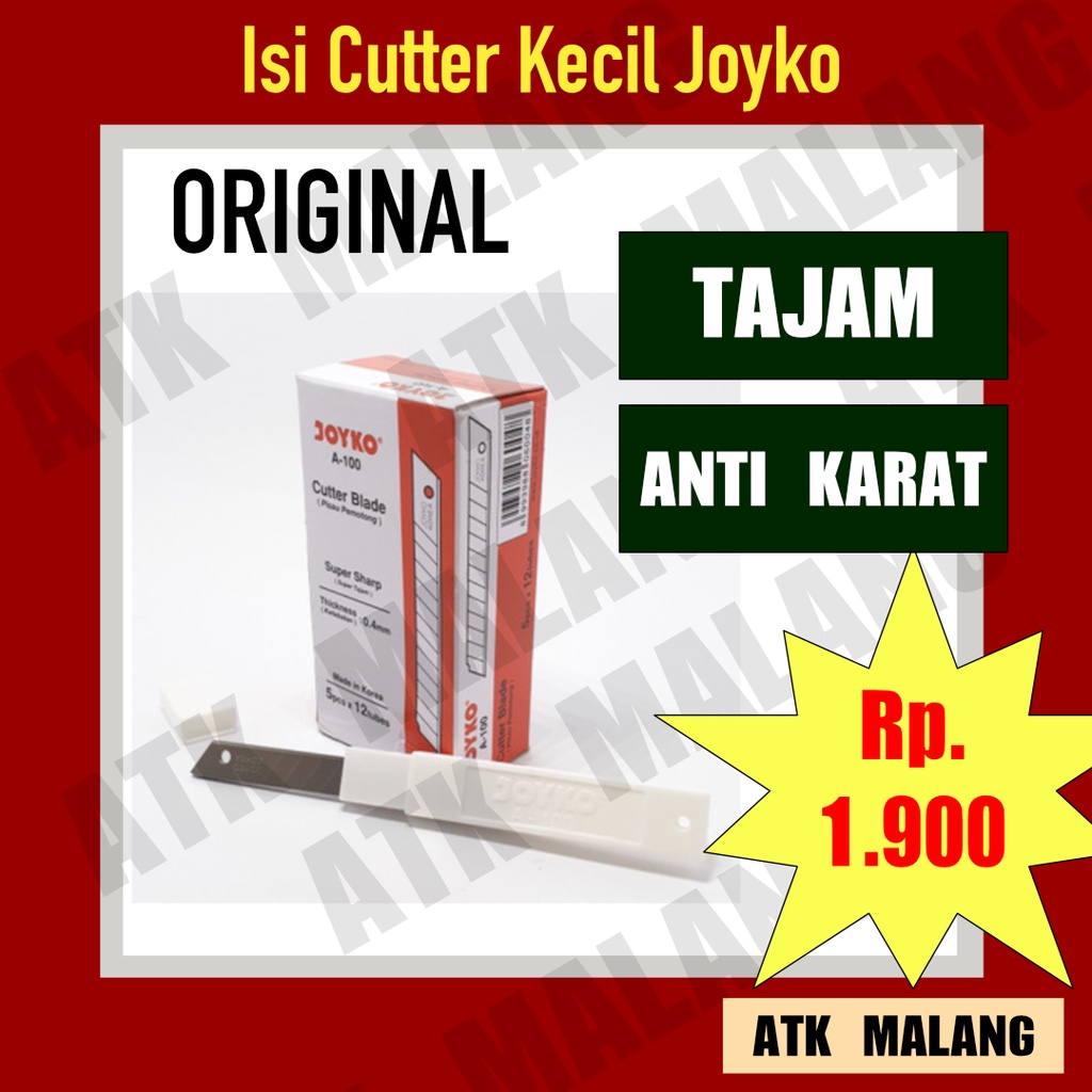 

Isi Cutter Kecil dan Besar Joyko Cutter Blade