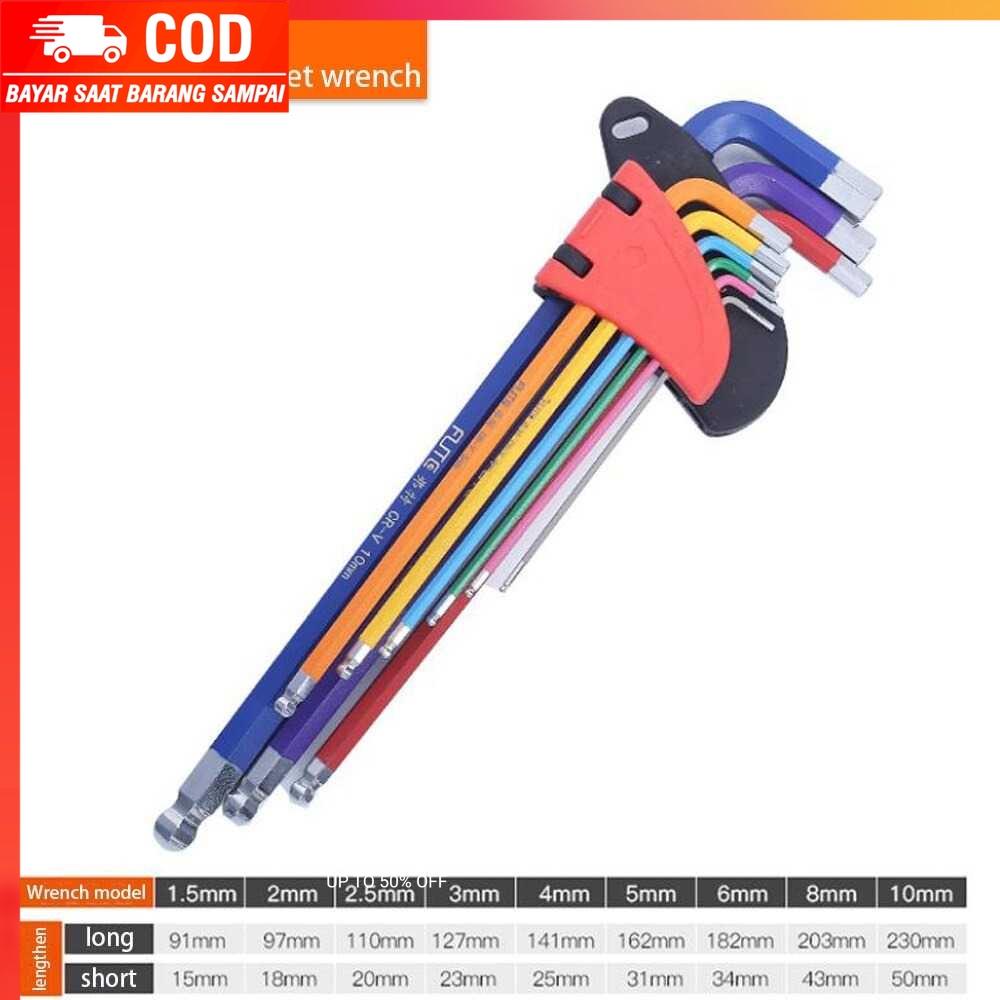 (100% BARANG ORI) YL Tools Kunci L Hex Key Wrench Hexagonal Screwdriver - L-001