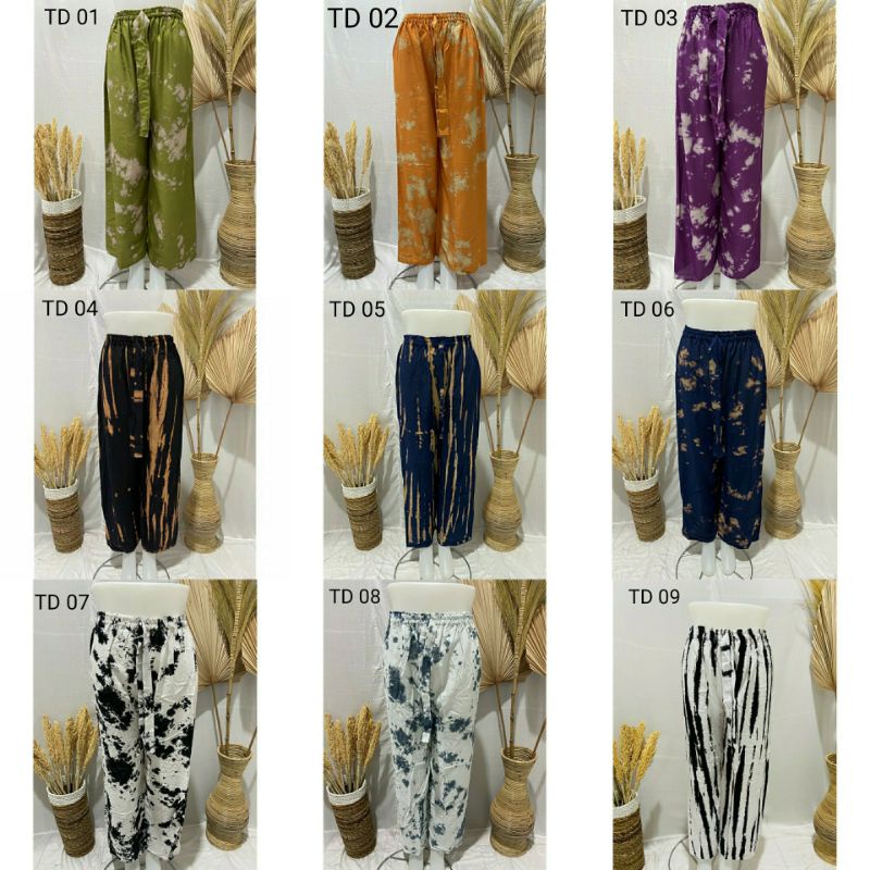 Celana kulot Tie Dye